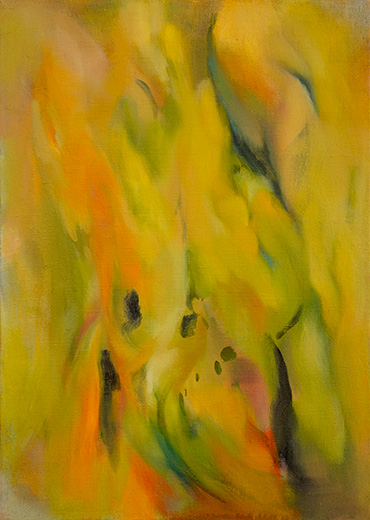 Premavera 71x51cm oil, dry pigment and pastel on antique hemp 2026