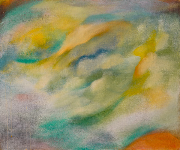 Thaw 51x61cm oil, dry pigment and pastel on antique hemp 2026